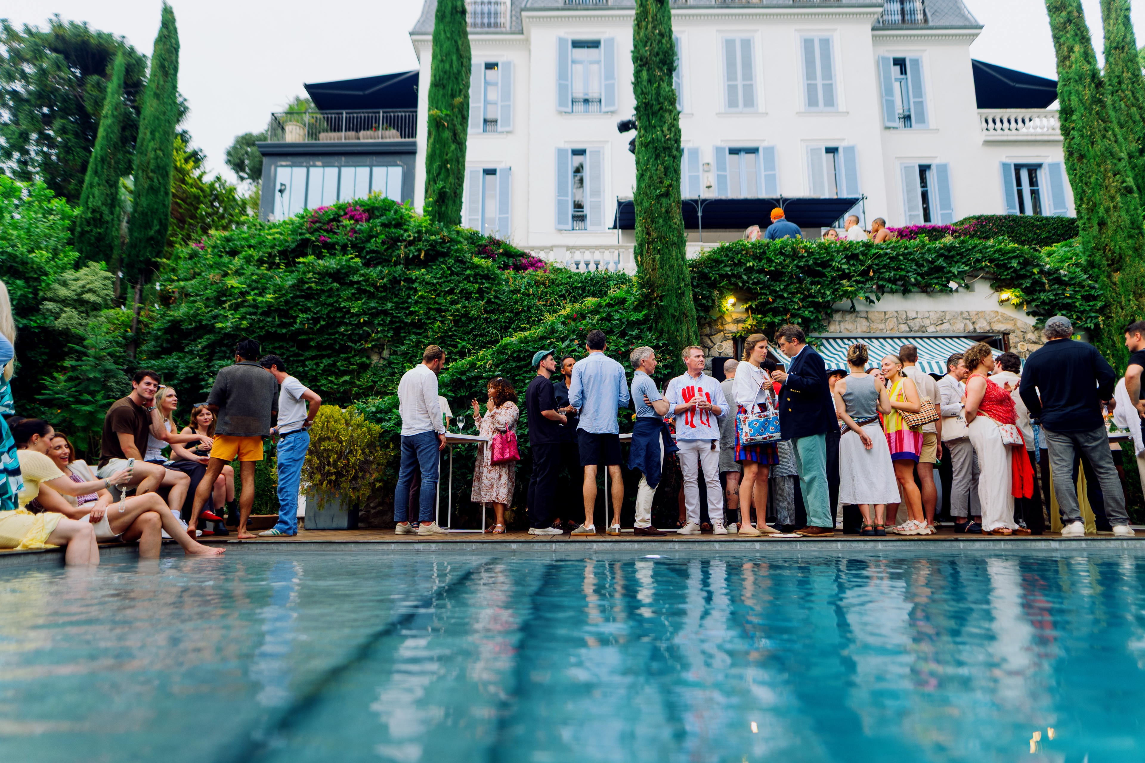 Poolside reception at COLLINS House