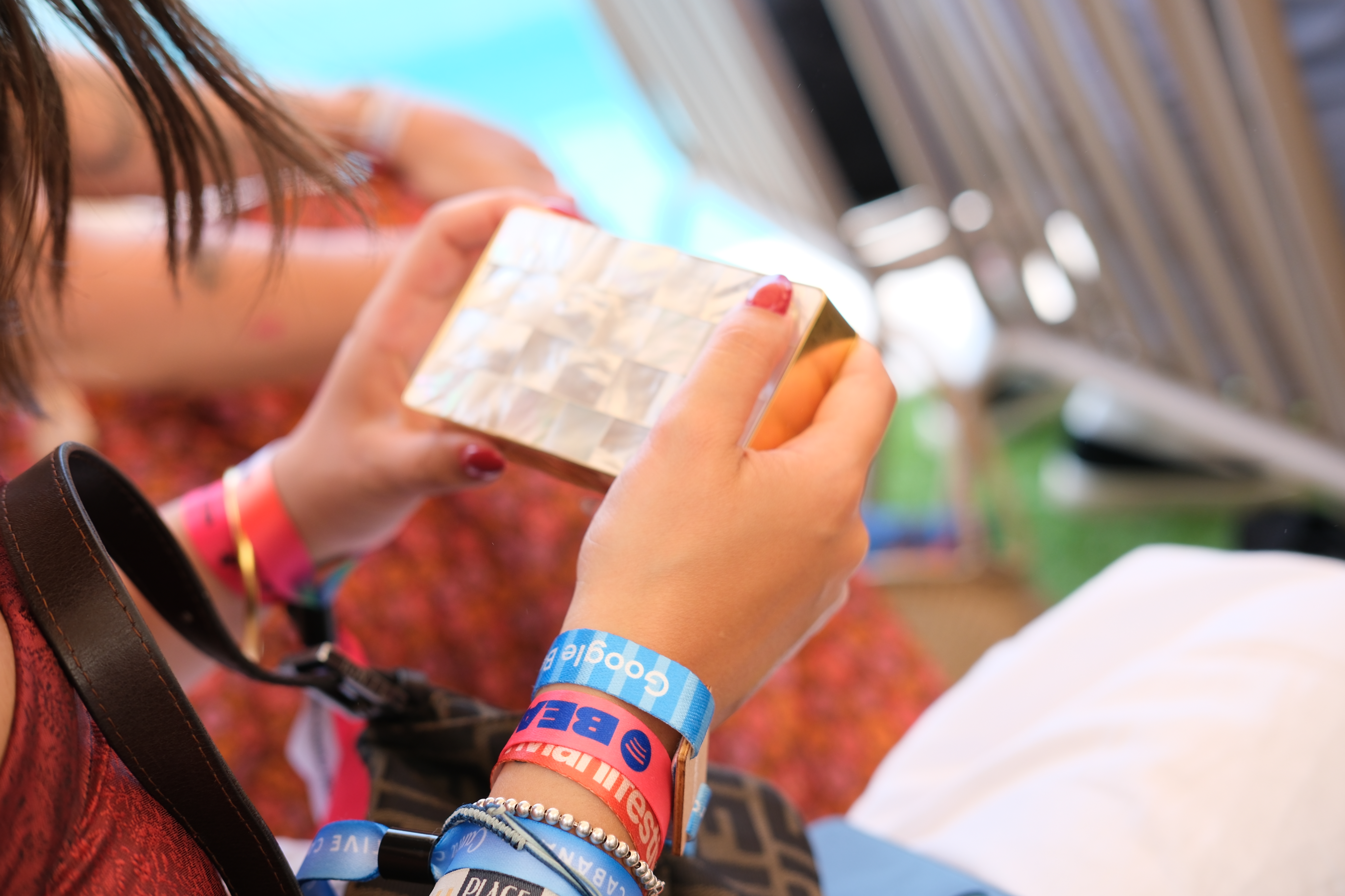 Close-up of the Delegate Thinking mother-of-pearl object